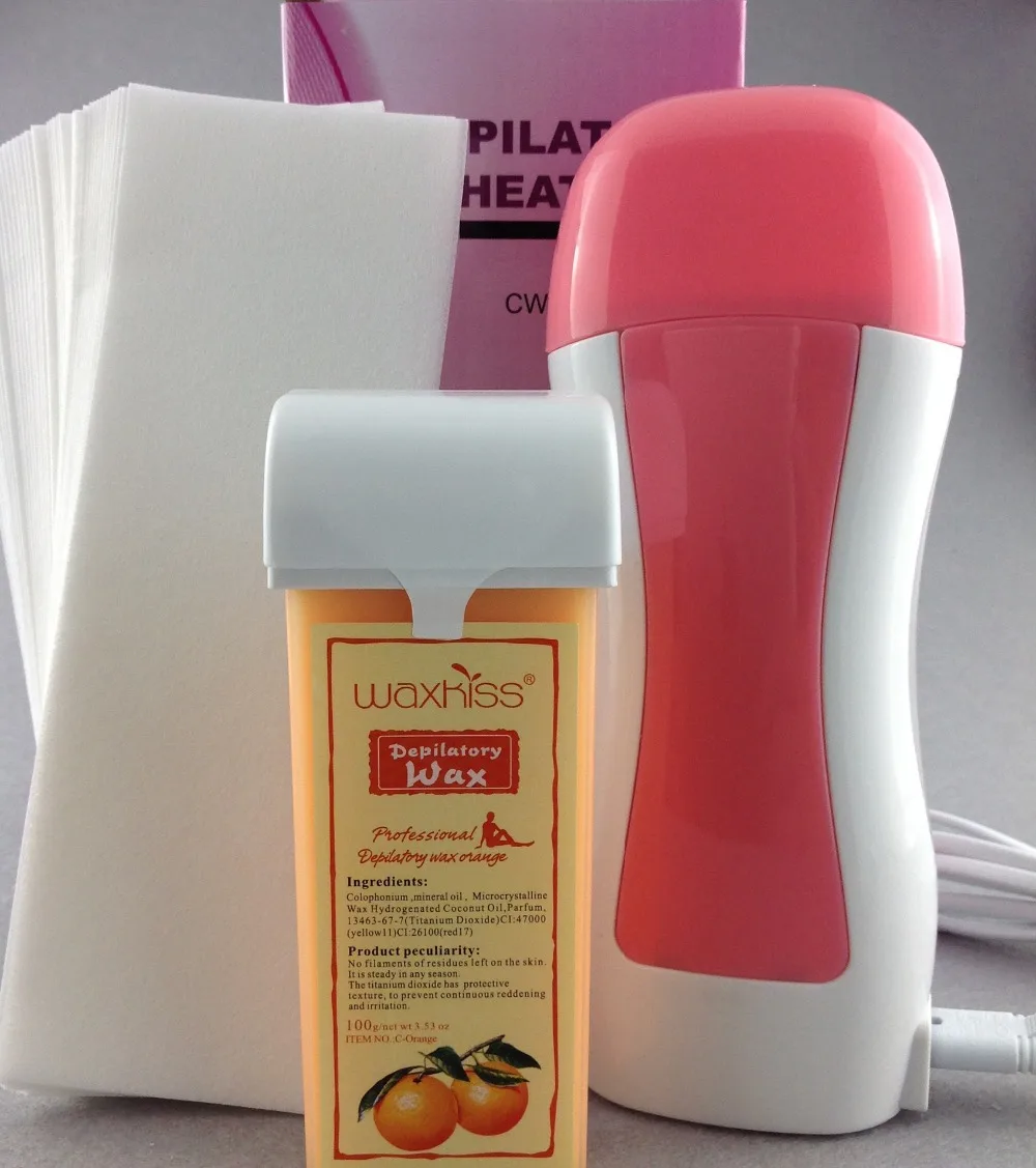 

High Quality Hair Removal Machine Set 40W Epilator 110V/220-240V Shaving Tool With 100g Depilatory Wax And Depilatory Papers*30