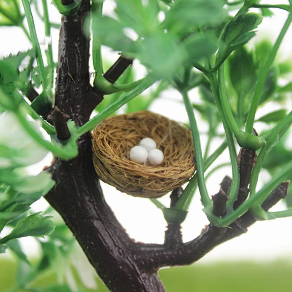 1 шт. 1/12 Миниатюрные аксессуары для кукольного домика мини бамбуковое Птичье гнездо Модель игрушки для украшения кукольного дома