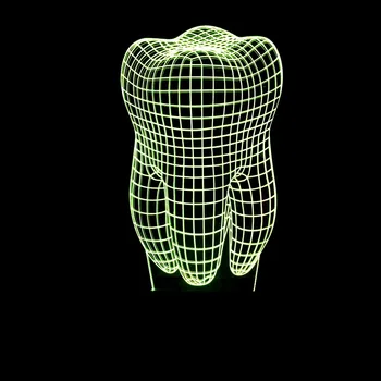 

Teeth 7 Colorful 3d Lights Led Gradient Nightlight Illusion Vision Stereo Touch Usb Lamp Led 3d Night Light