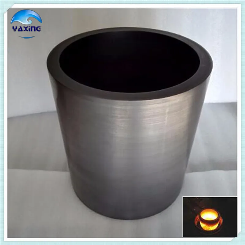 

high purity dia 30 * 60mm melting graphite crucible with lid for melting metal