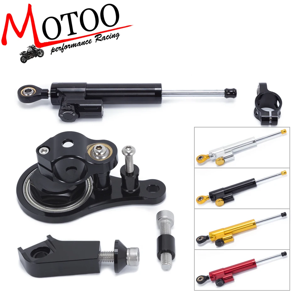 

Motoo - FREE SHIPPING For Kawasaki ZX6R 2005-2006 ZX-6R Motorcycle Aluminium Steering Stabilizer Damper Mounting Bracket Kit