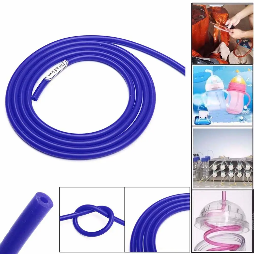 2 м синяя силиконовая трубка вакуумные шланги трубка резиновая воздушная вода хладагент шланг зажимы - Цвет: 25X31X3mm