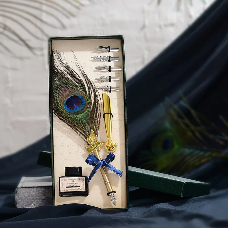

Harri Potter simple retro feather pen pen teacher's day European enamel pen gift set writing tool belt box Christmas gift toys