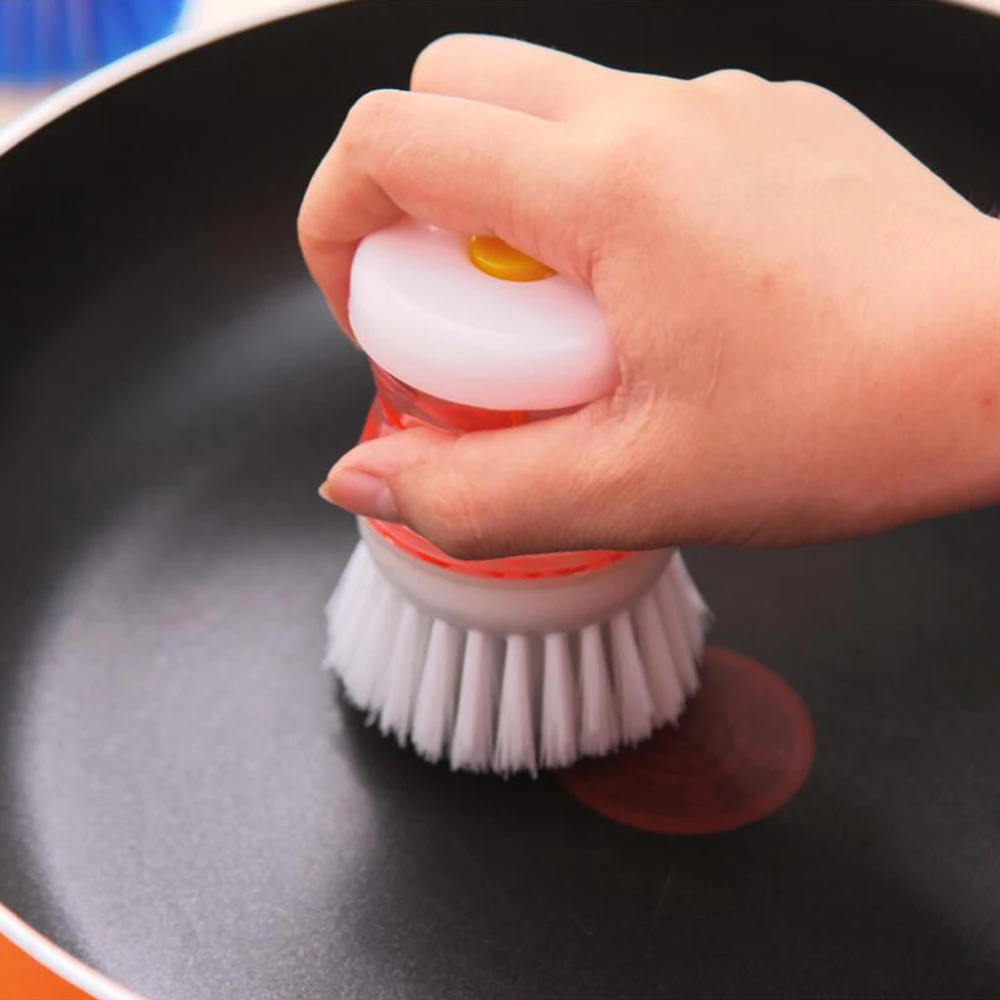 1PC 8*5.5cm Kitchen Multi-function Brush Automatic Liquid Cleaning Dish Washing Tool Random Candy Color 50gA | Дом и сад
