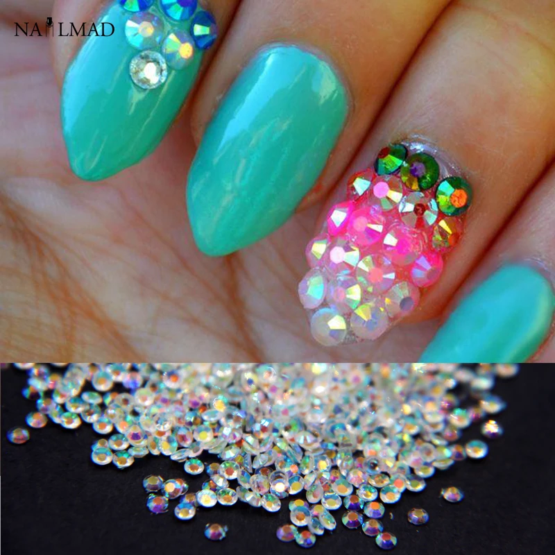 Buy 1800pcs 2mm AB Crystal Rhinestones Round Flat