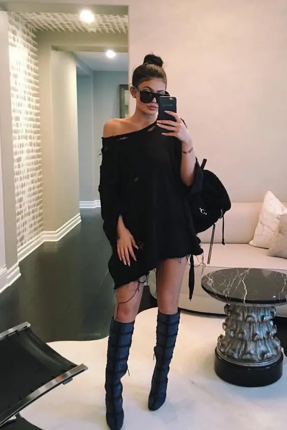 Feminina Chaussures Genou Cage Bota Denim Dames As En Bottes Talons Bloc Cuissardes Longue Haute Femmes Bleu Pic Cuir wgA0qxC0