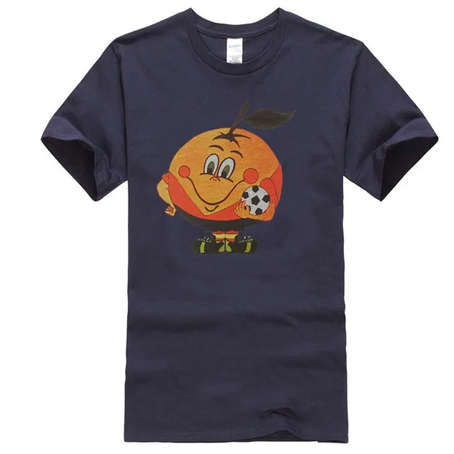 إسبانيا 82 Naranjito كرة القدم كأس العالم 80 s ريترو رمادي تي شيرت S-XXXL لكرة القدم تشاو