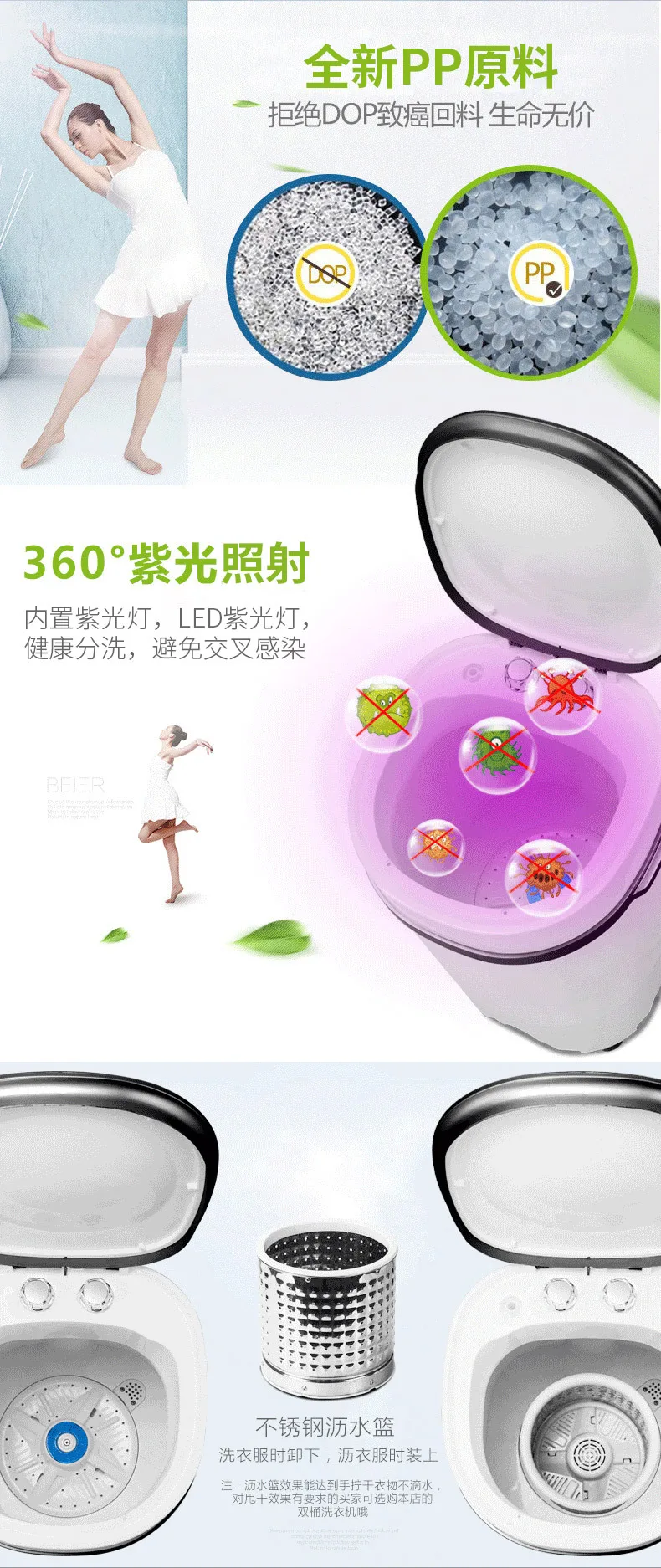 Best 3.8kgs Mini semi-automatic family washer machine  portable washer and dryer portable mini washing machine  mini laundry machine 4 Best 3.8kgs Mini semi-automatic family washer machine  portable washer and dryer portable mini washing machine  mini laundry machine 4
