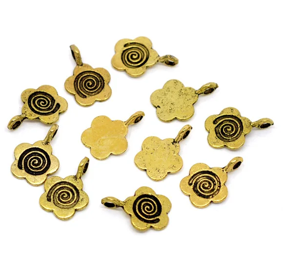 

Free Shipping 500pcs Antique Gold Tone Flower Glue on Bail Pendants 15x11mm Jewelry Findings Wholesales J0513F