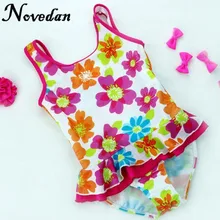 Детский купальник, цельный купальный костюм, детский цельный женский купальник с оборками и принтом, 1 предмет, Детский костюм для плавания, для девочек