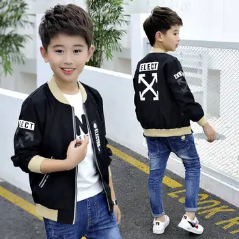 

Boys jacket 2019 spring and autumn new baseball uniform children's jacket big boy Korean version of the boy casual shirt