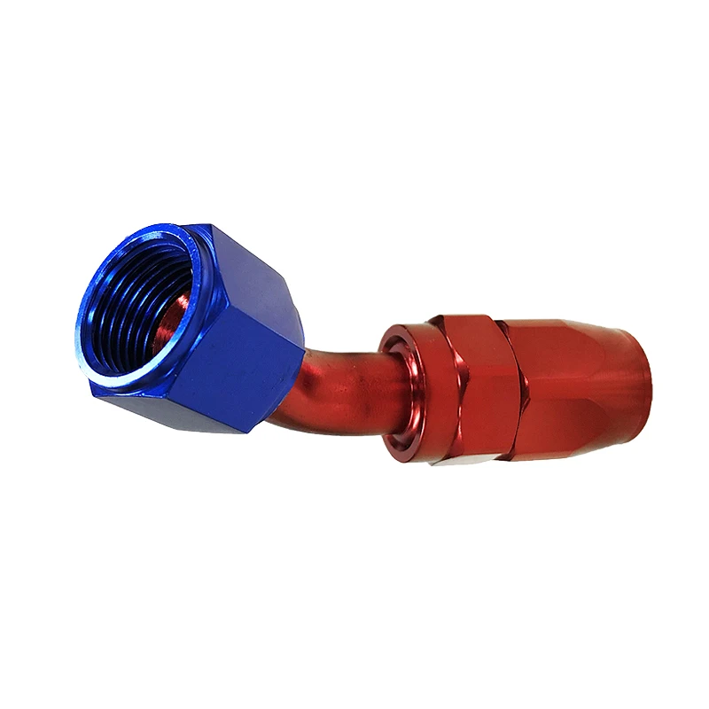 AN10 поворотный ptfe тефлоновый Шланг Концевой фитинг прямые 45 90 180 градусов для тефлоновый топливный трубопровод