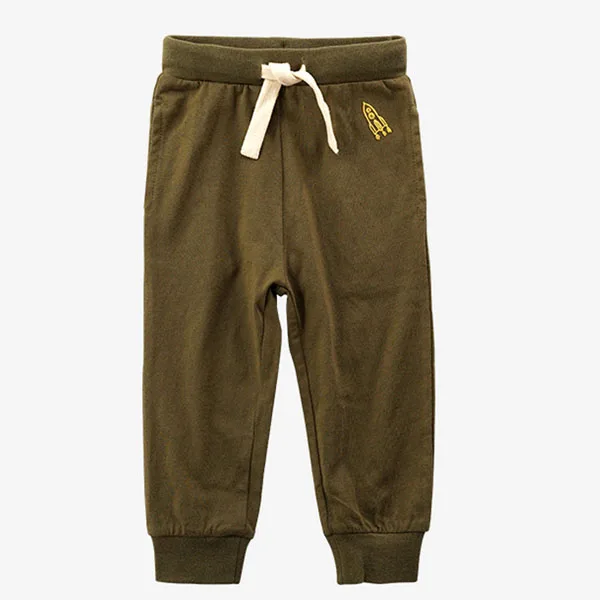 Детские штаны для бега из дышащего хлопка; однотонные спортивные штаны; детские брюки; спортивные штаны для мальчиков 2-6 лет; 6 цветов - Цвет: Army green