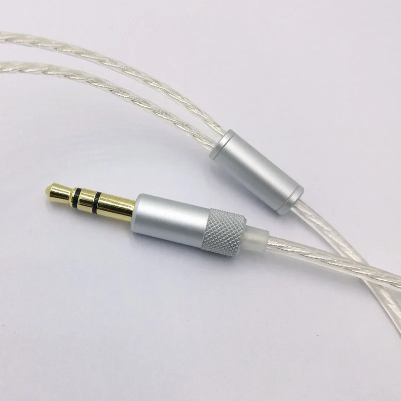 1,2 м DIY mmcx кабель замена кабеля 3,5 мм с серебряным покрытием 5N Медь Модернизированный проволока 4 многожильный провод кабель для ремонта Hi-Fi наушники