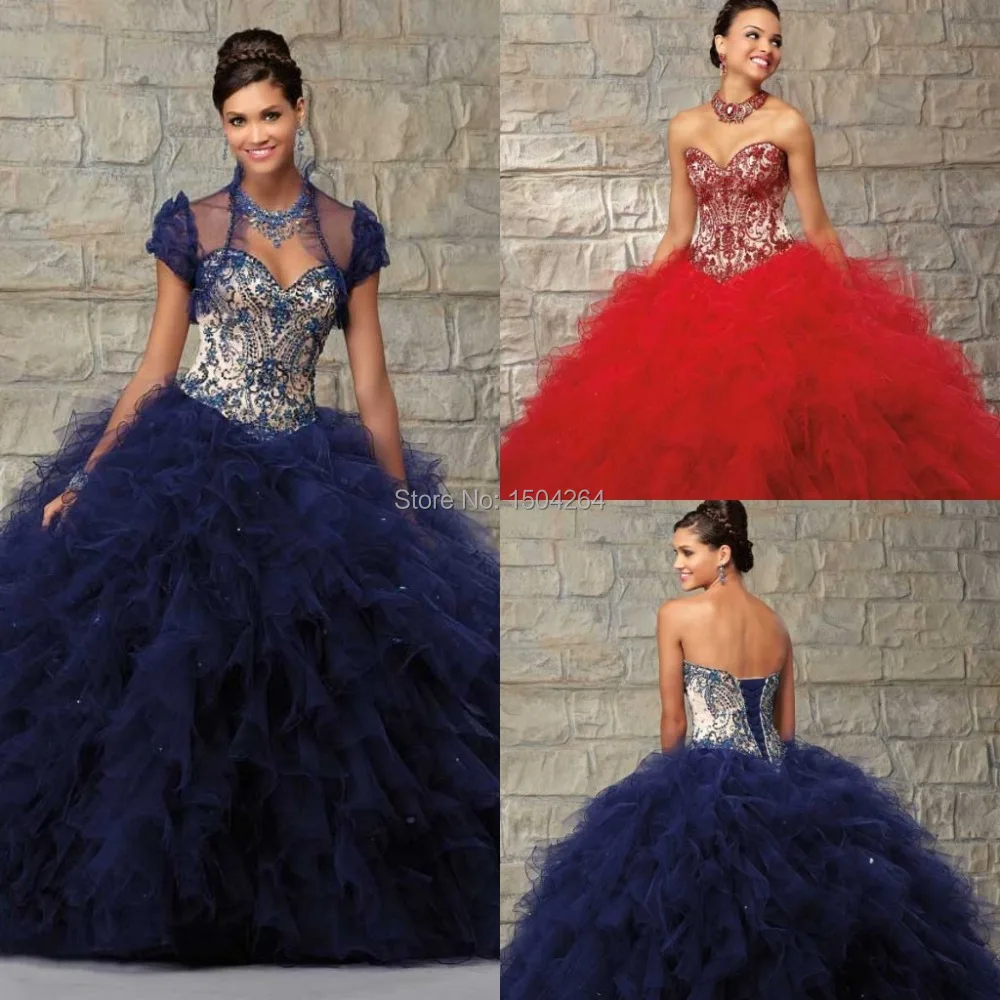 midnight blue quinceanera dresses