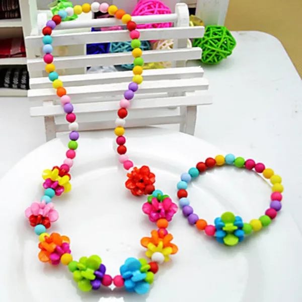 Newway Girl's Colorful Lantern Jewelry Set (Necklace&ampampBracelet)(Random Color)|bracelet balance|bracelet tatoosnecklace knife |