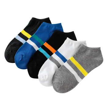 

Helisopus 1 Pair Fashion Men's Ankle Socks Striped Spring Summer Sports Leisure Comfortable Compression Socks Gifts for Men
