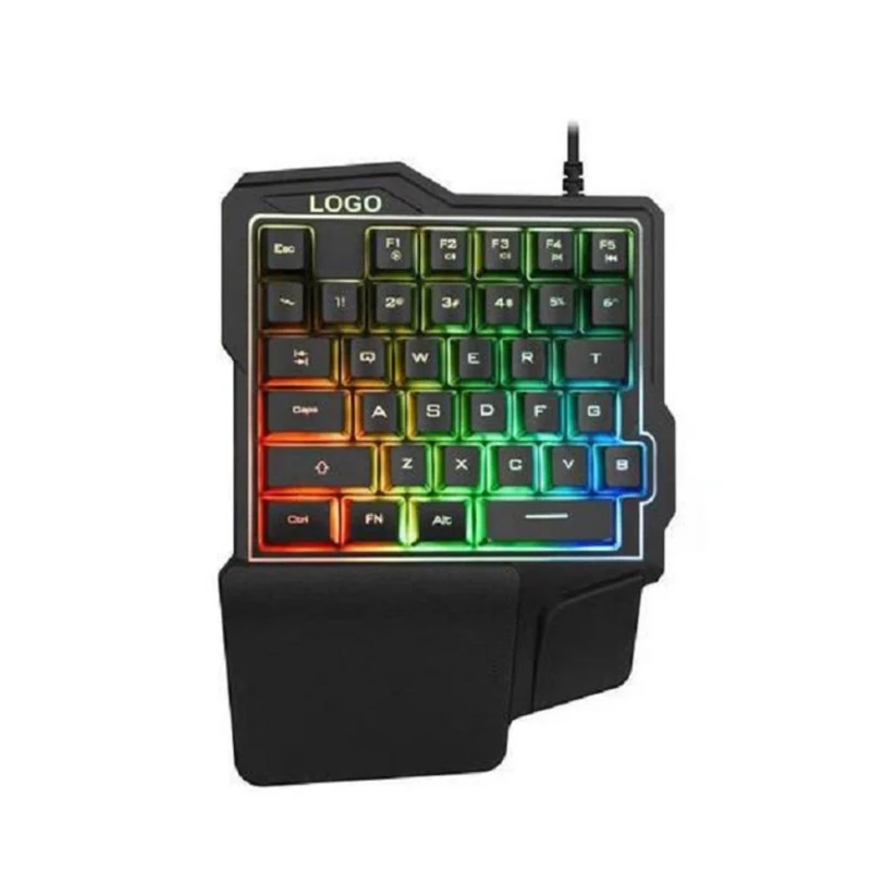 

Wired Gaming Keypad With LED Back-light 35 Keys One-handed Membrane Keyboard Waterproof For LOL/PUBG/CF Game Player PC Laptop