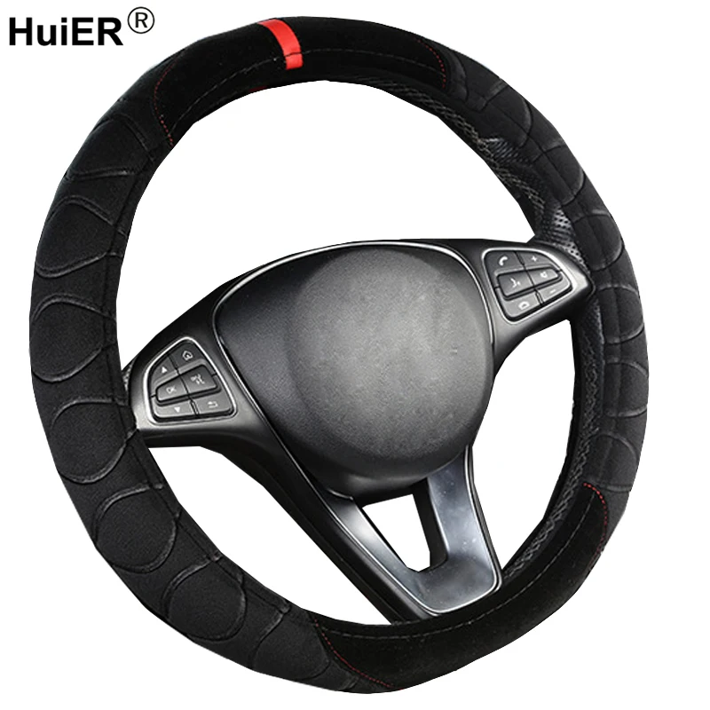 Huier Winter Universal Car Steering Wheel Cover 6 Colors High Quality