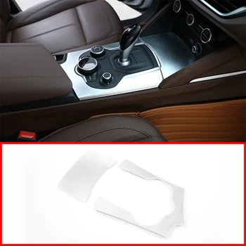 

Matte Silver ABS Chrome Interior Center Console Gear Shift Panel Cover Trim For Alfa Romeo Stelvio 2017-2019 Car Accessories