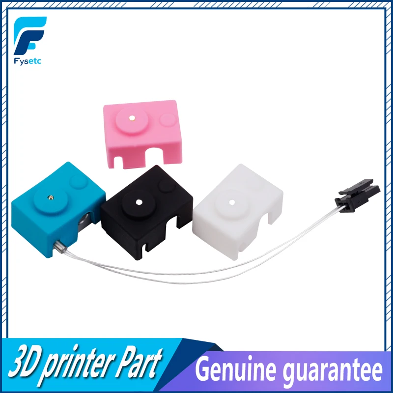

V6 Heater Block Kit + PT100 Temperature Sensor Upgrade Kit 3D Printer Hotend Kit + Colorful Silicone Sock