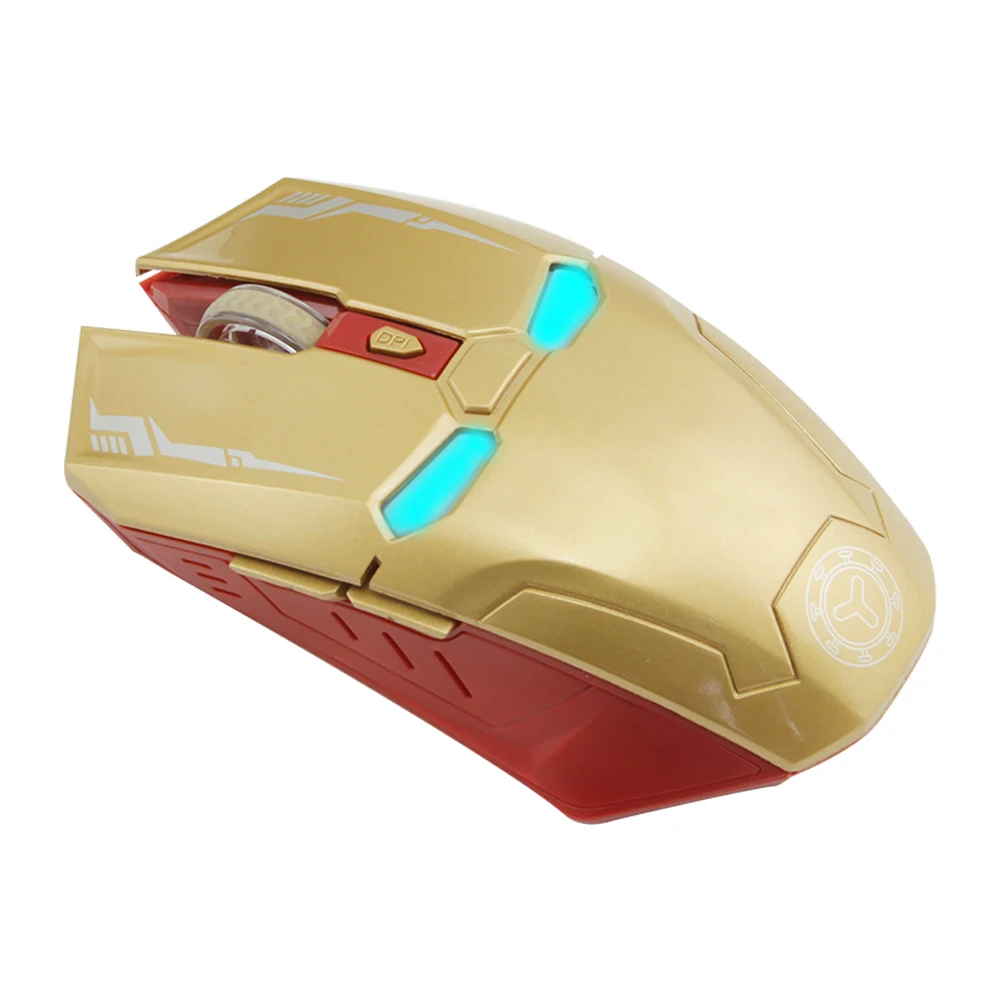 CHUYI Iron Man Wireless Mouse Silent 2.4G Optical Gaming Mouse 1600DPI Mute Button Click Mice For Xiaomi Samsung Gamer Laptop