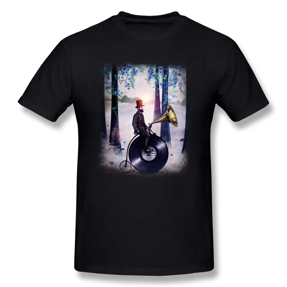 Mans T Shirt Solid Music man in the forest Customized Men Shirts 2014 Brand | Мужская одежда