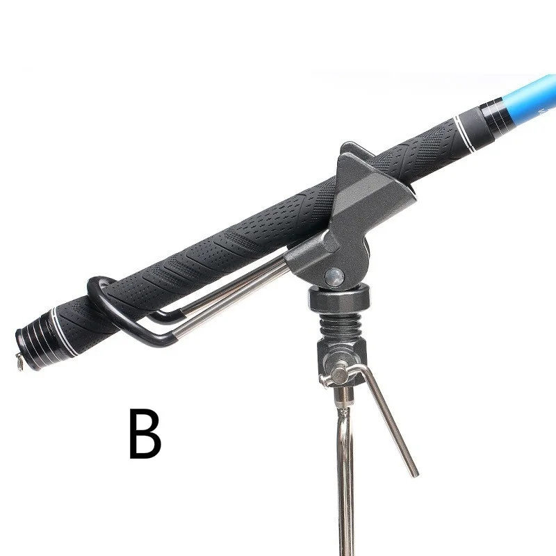 140x370 мм Регулируемая нержавеющая сталь удочка полюс наземная вставка Кронштейн Поддержка складной держатель стойки AU стенд - Цвет: B