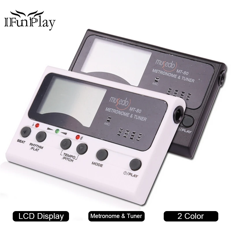 

3 in 1 MT-80 Professional Multifunction Precision LCD Guitar Metronome Tone Generator Tuner for Gutiar Ukulele Bass Violin