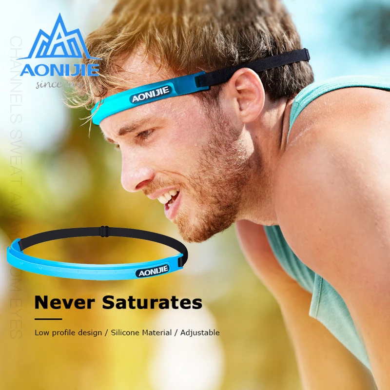

AONIJIE Adjustable Sports Headband Sweatband Men Women Silicone Running Cycling Yoga Jogging Basketball Fitness Gym Hair Band