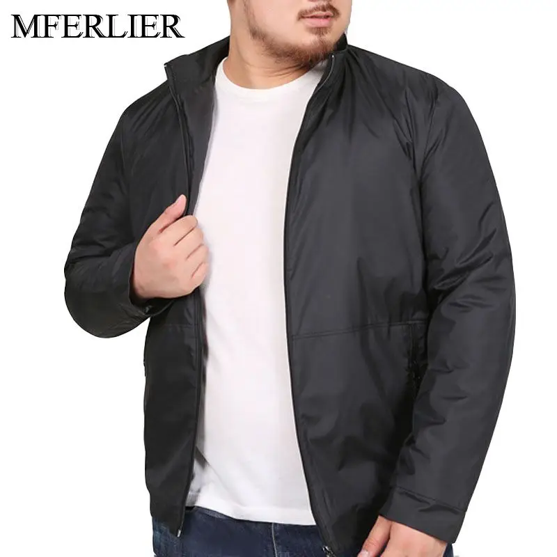 

MFERLIER Autumn Spring jackets men 6XL 7XL 8XL Bust 150cm Plus size Loose 5 colors large size jackets men