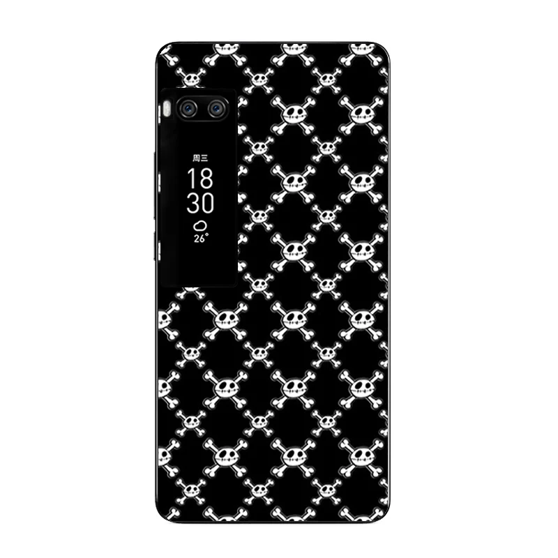 Для Meizu Pro6 7 Plus чехол для телефона для Meizu MX4 Pro силиконовый чехол Прозрачный для Meizu Pro5 чехол ТПУ черный и белый узор - Цвет: 9179 15