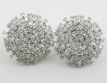 Brillante Multicolor Blanco Simulado Sapphire Mujeres Envío Gratuito Joyería de Moda Plata de Ley 925 Del Perno Prisionero AP22