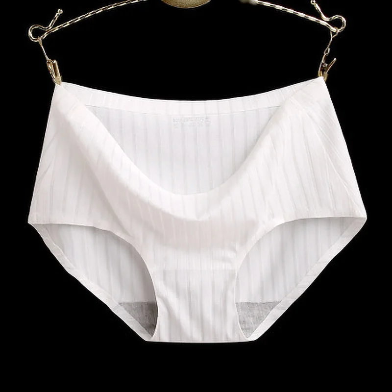 Ribbed New Ice Silk One piece Seamless Panties Women Breathable Sexy