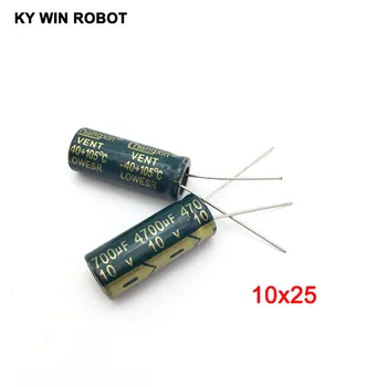 

10 pcs Aluminum electrolytic capacitor 4700 uF 10 V 10 * 25 mm frekuensi tinggi Radial Electrolytic kapasitor