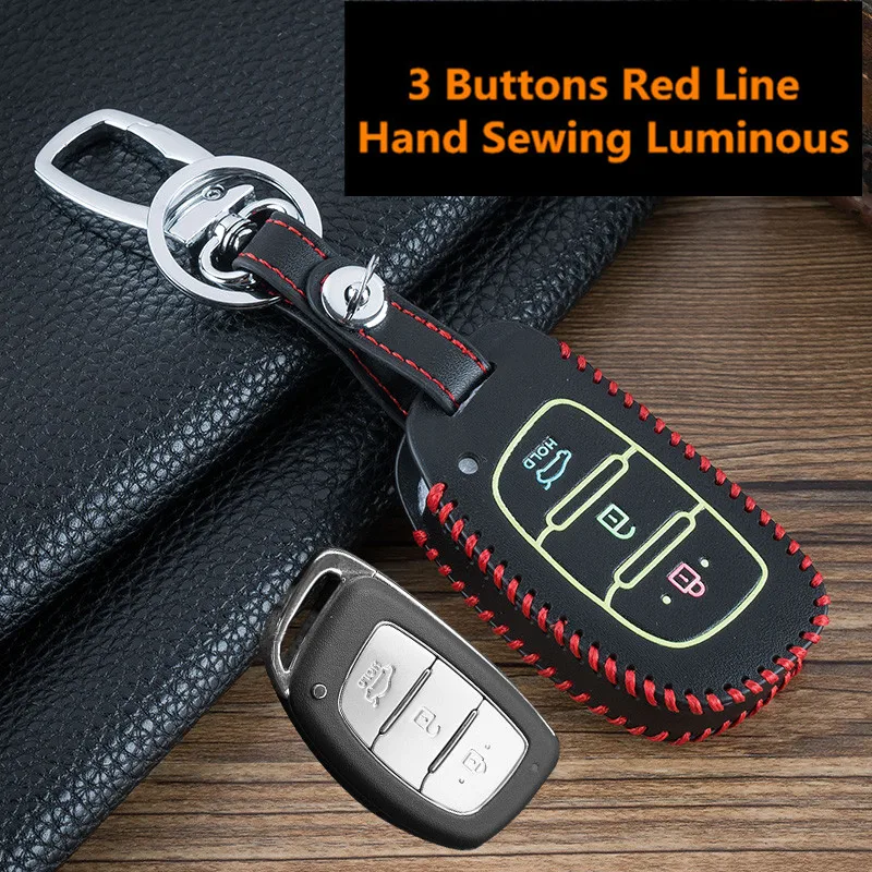 Luminous-Remote-Car-Key-Case-Cover-For-Hyundai-IX25-IX35-I20-I30-I40-hb20-Santa-Fe