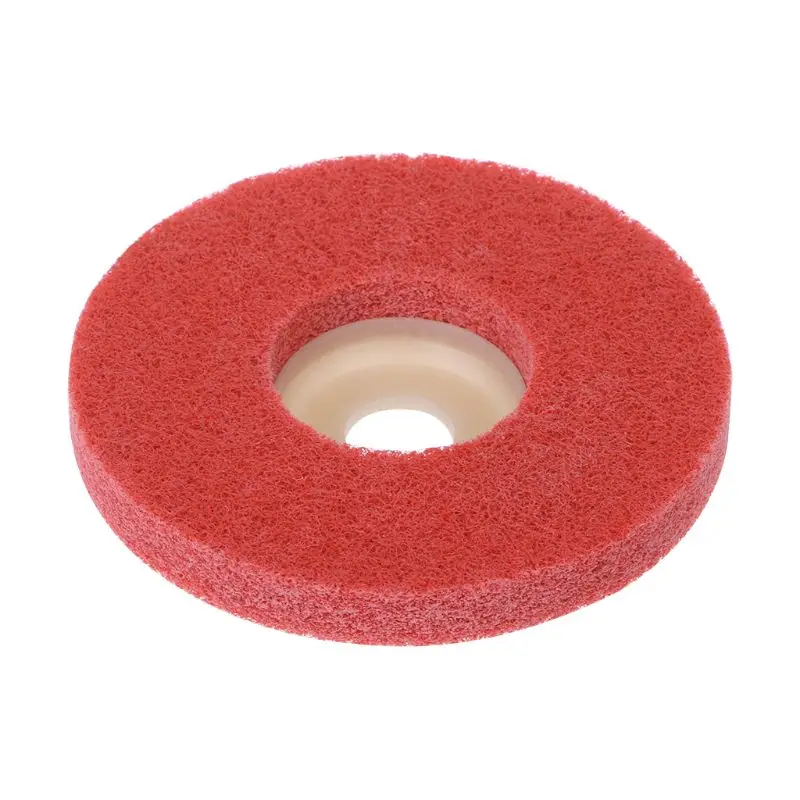 100 мм нейлон волокно Полировка шлифовальный диск абразивные инструменты материалы декоративные поверхности для углового шлифовального станка - Наружный диаметр: 100mm Red