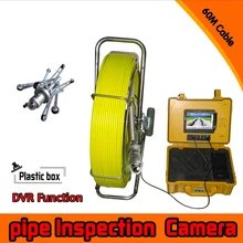 (1 set)60M Cable surveillance system Pipe Inspection Camera Underwater waterproof IP68 DVR function CCTV camera system pan tilt