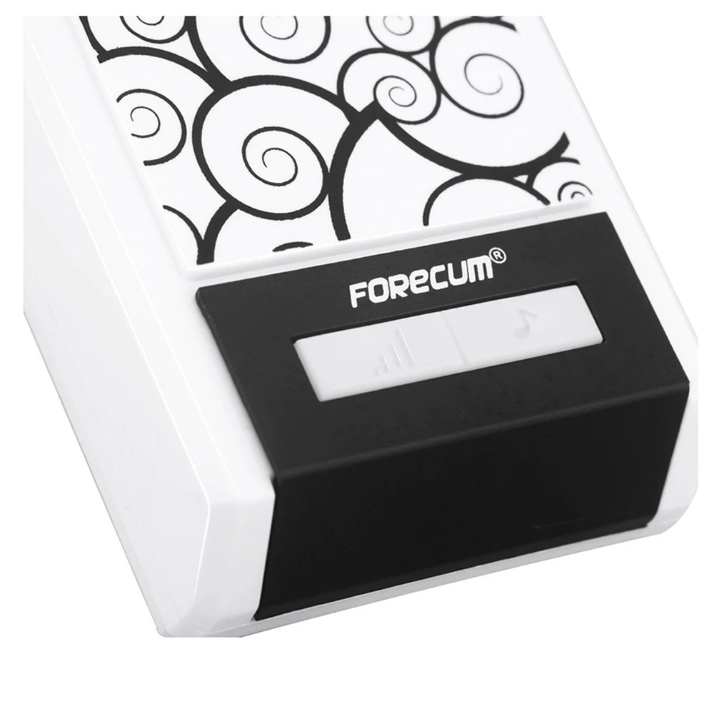 Forecum 5F водонепроницаемый беспроводной дверной звонок 36 песен колокольчик 100 метров диапазон два приемника DC с дверным звонком