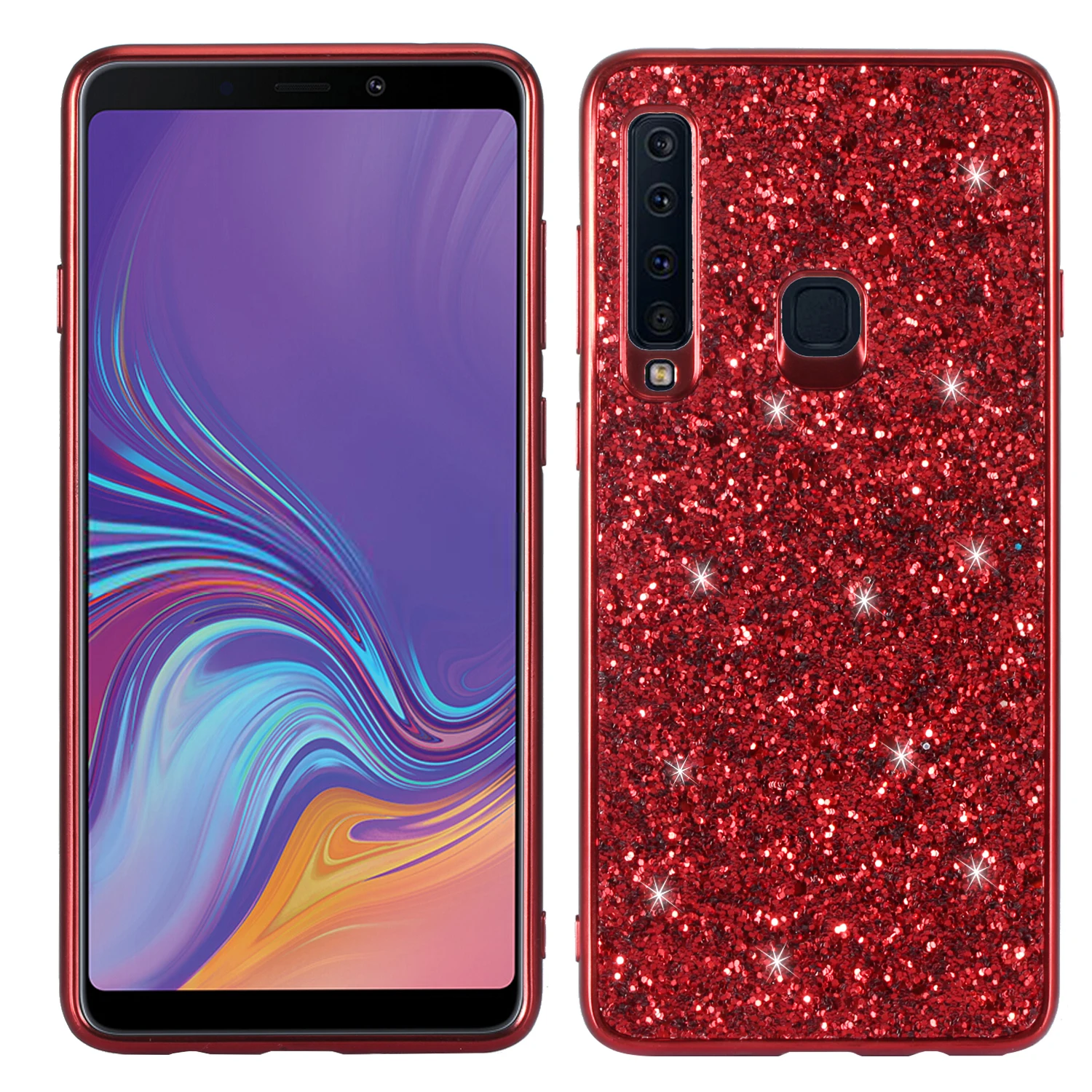 Q UNCLE Glitter Mobile Phone Case For SamSung Galaxy S7 S8 S9 S10 Plus S10E J7 A8 A6 A7 2018 Note 8 9 A40 A70 A10 A50 M20 M10 |