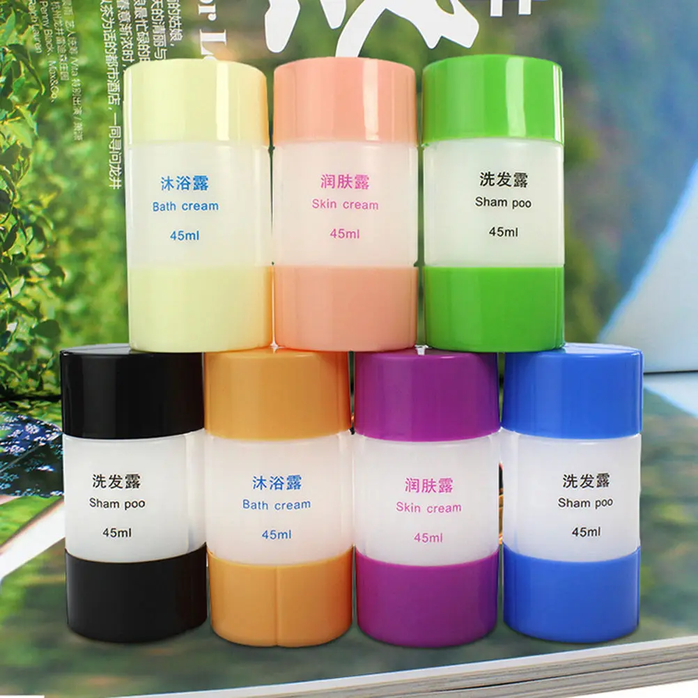 

Colorful 45 ml Refillable Bottles Travel Plastic Empty Shampoo Lotion Bath Cream Storage Bottle Container 3 PCS IN 1 set