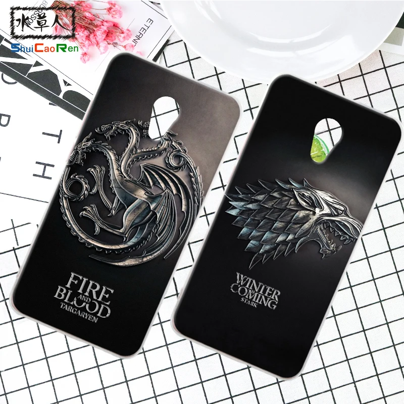 

ShuiCaoRen Silicone Case For Meizu M3S Mini Retra Game of Thrones Cover Phone Coque Ice and Fire Fundas For Meizu M3S