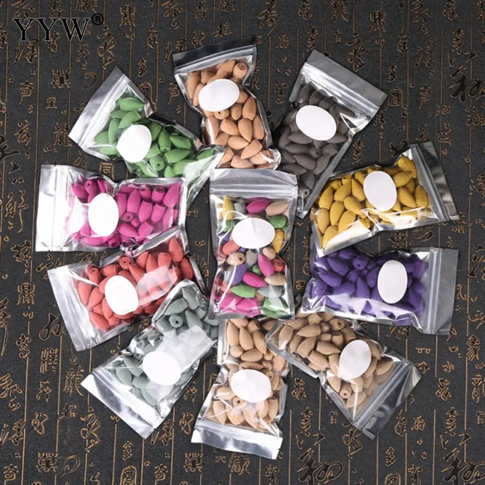 

40pcs/Bag Floral Incense Cones Colorful Fragrance Home Scent Diffuser Tower Incense Mixed Backflow Incense Cones Aromatherapy