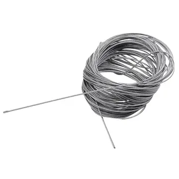 

STAINLESS Steel Wire Rope Cable Rigging Extra, Length:15m Diameter:1.0mm