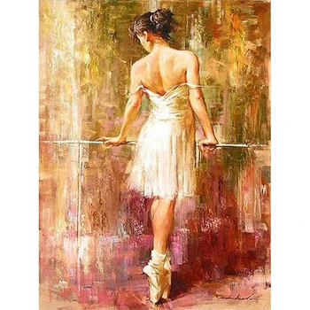 

Bare Back Dancer Figure DIY Digital Painting By Number Modern Wall Art Canvas Painting Christmas Unique Gift Home Decor 40x50cm