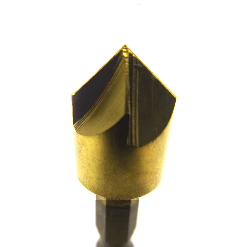 6pcs 1/4 Inch Hexagonal Shank Five Edge Five Blade tools herramientas ferramentas Chamfer Countersink Set Chamferring Tool