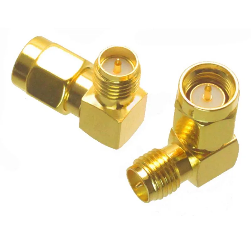 Right angle 90 degree SMA male to RP SMA female adapter SMA male socket