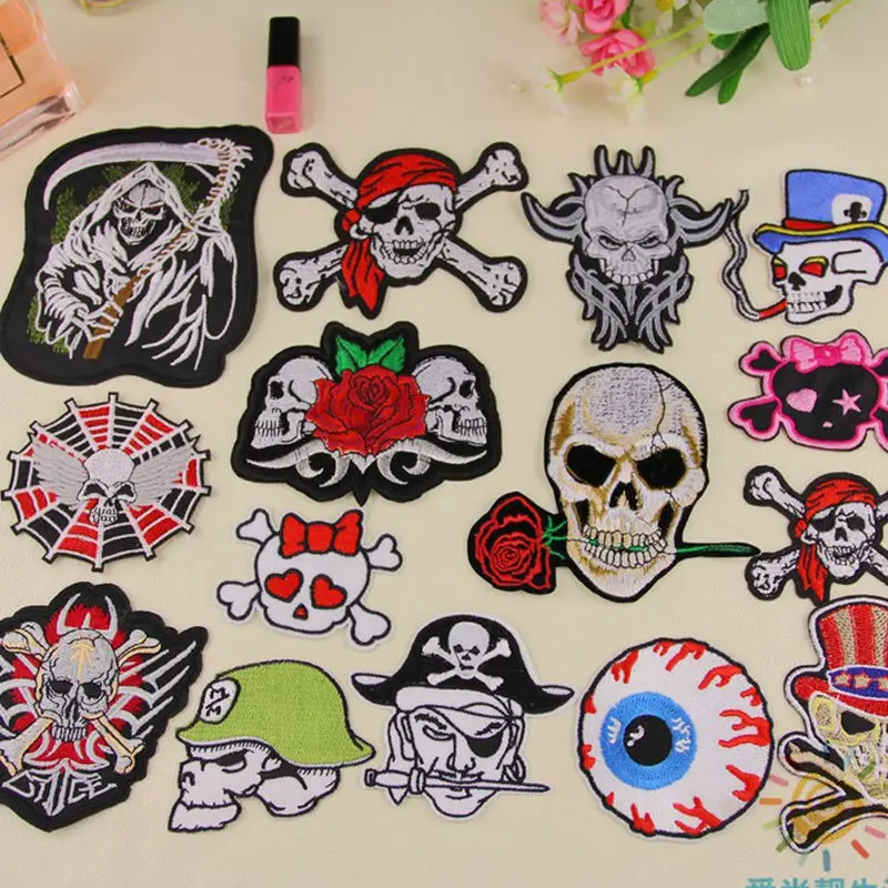 

Cartoon Iron-on Sew-on Skeleton Embroidered Cloth Patch For Girls Boys