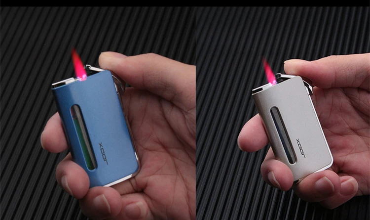 Ультратонкая прямоугольная деловая зажигалка, фонарь, турбо, красная ...