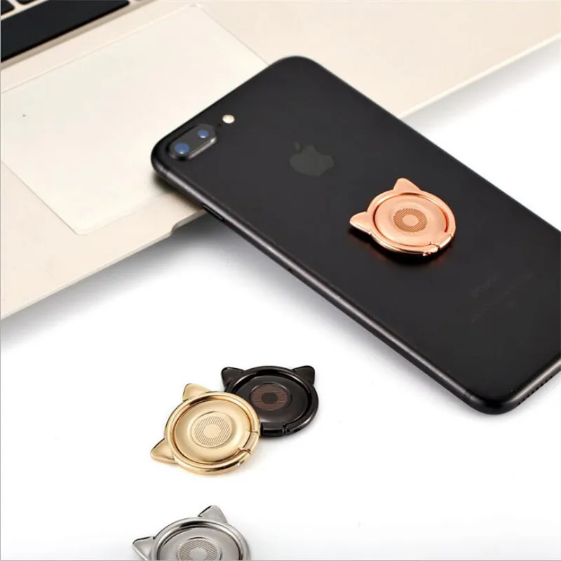JUSFYU Роскошный 360 градусов металлический палец кольцо держатель смартфон мобильный телефон держатель в форме пальцев для iphone 6s xiaomi держатели телефонов